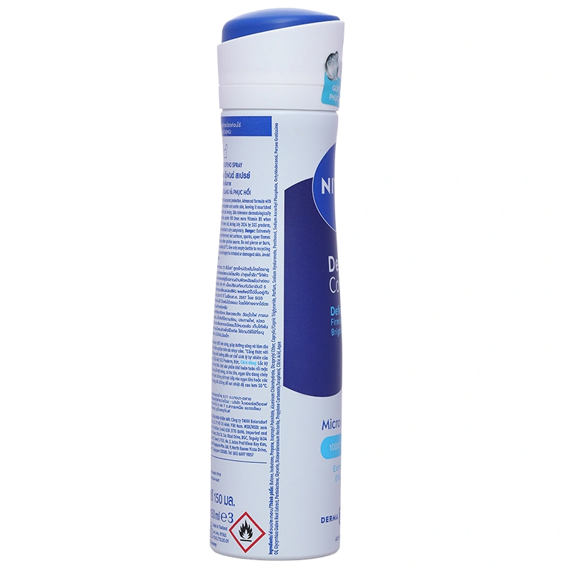 Xịt khử mùi Nivea Derma Control dưỡng sáng, ngăn mùi hôi suốt 72h chai 150ml - 4